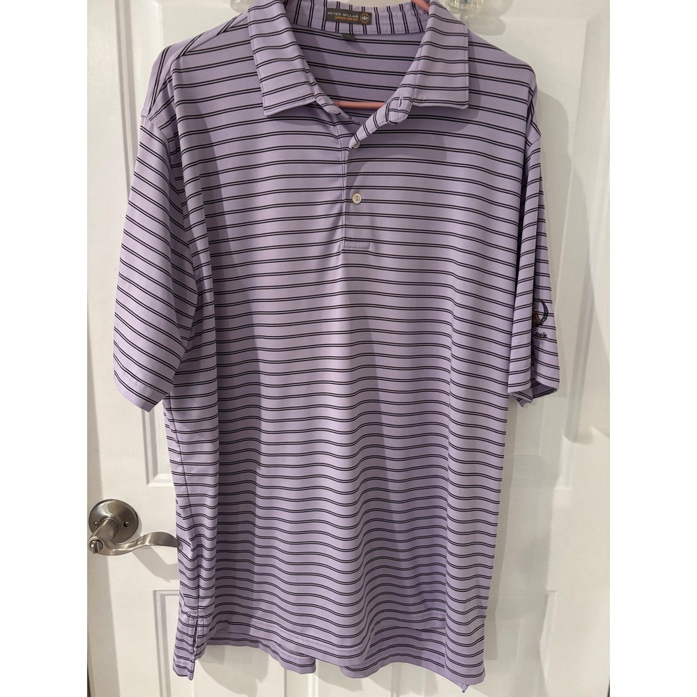 Peter Millar Summer Comfort Golf‎ Polo Striped Quail Creek XL